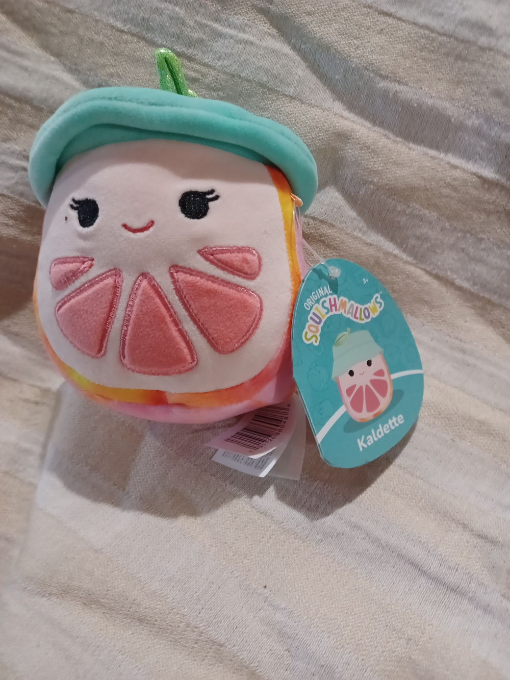Squishmallows Kaldette Plush Bag Charm - Mint, Pink, Peach, Yellow